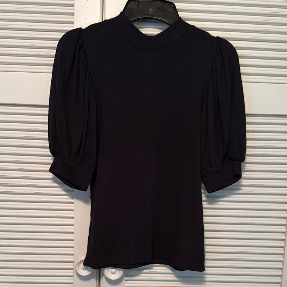 FREE PEOPLE Puff Sleeve Stretchy Sweater Top - Picture 1 of 6